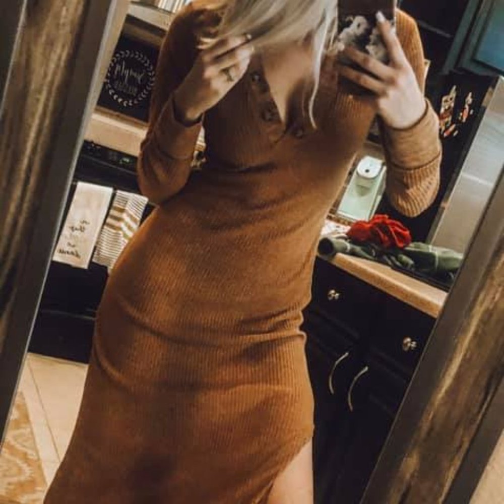 TABITHA - LONG SLEEVE SWEATER DRESS